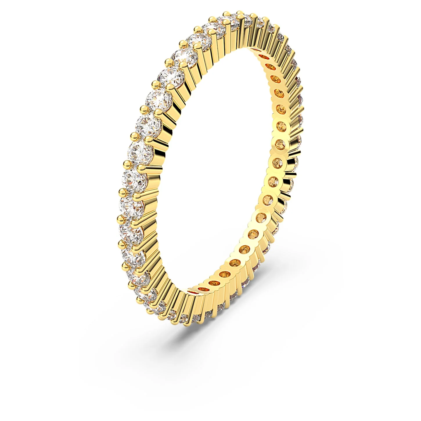 Vittore ring Round cut, White, Gold-tone plated - Image 2