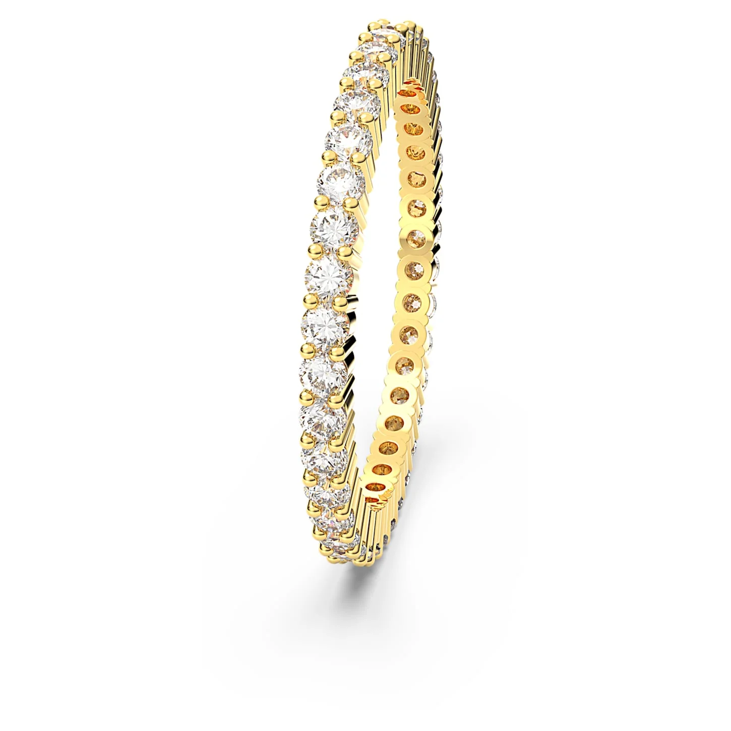 Vittore ring Round cut, White, Gold-tone plated - Image 3