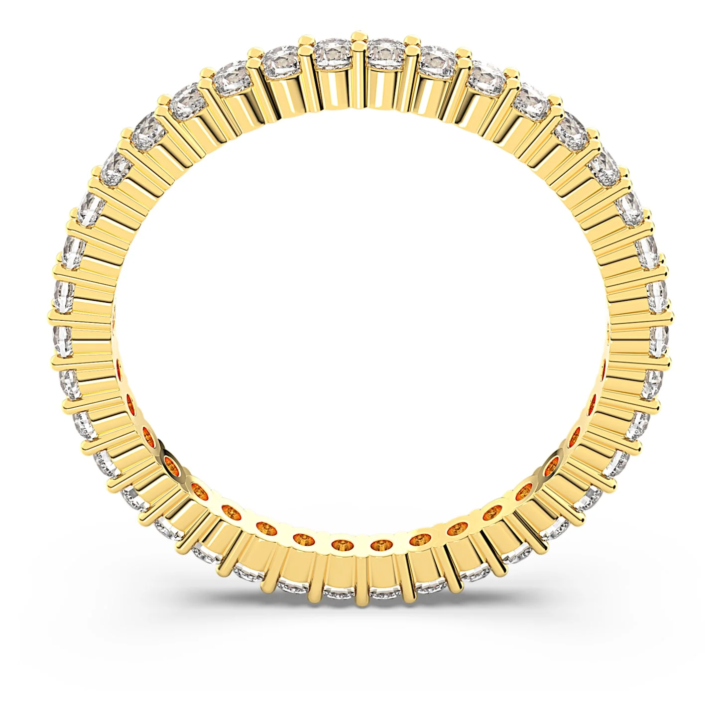 Vittore ring Round cut, White, Gold-tone plated - Image 4