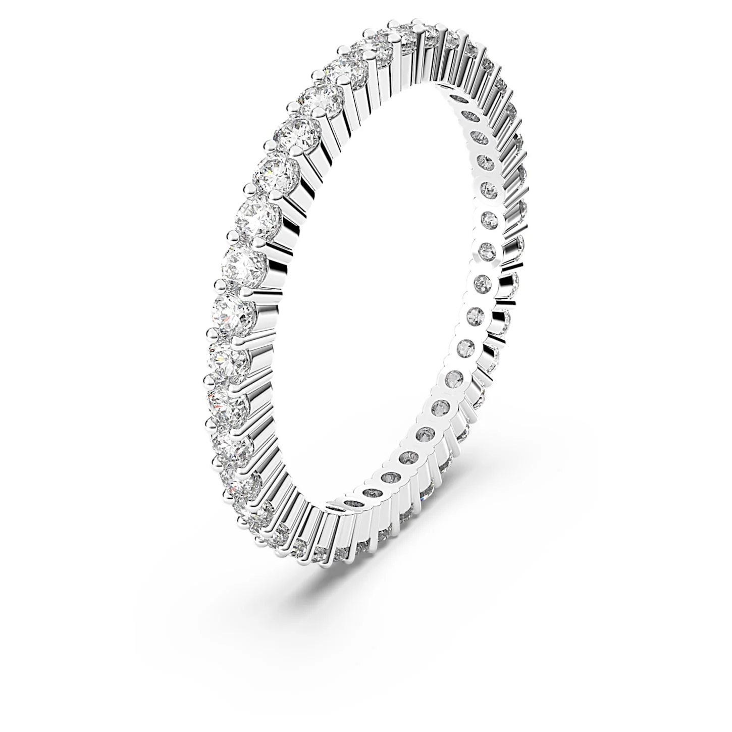 Vittore ring Round cut, White, Rhodium plated - Image 2