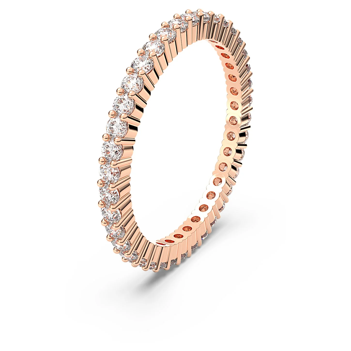 Vittore ring Round cut, White, Rose gold-tone plated - Image 2