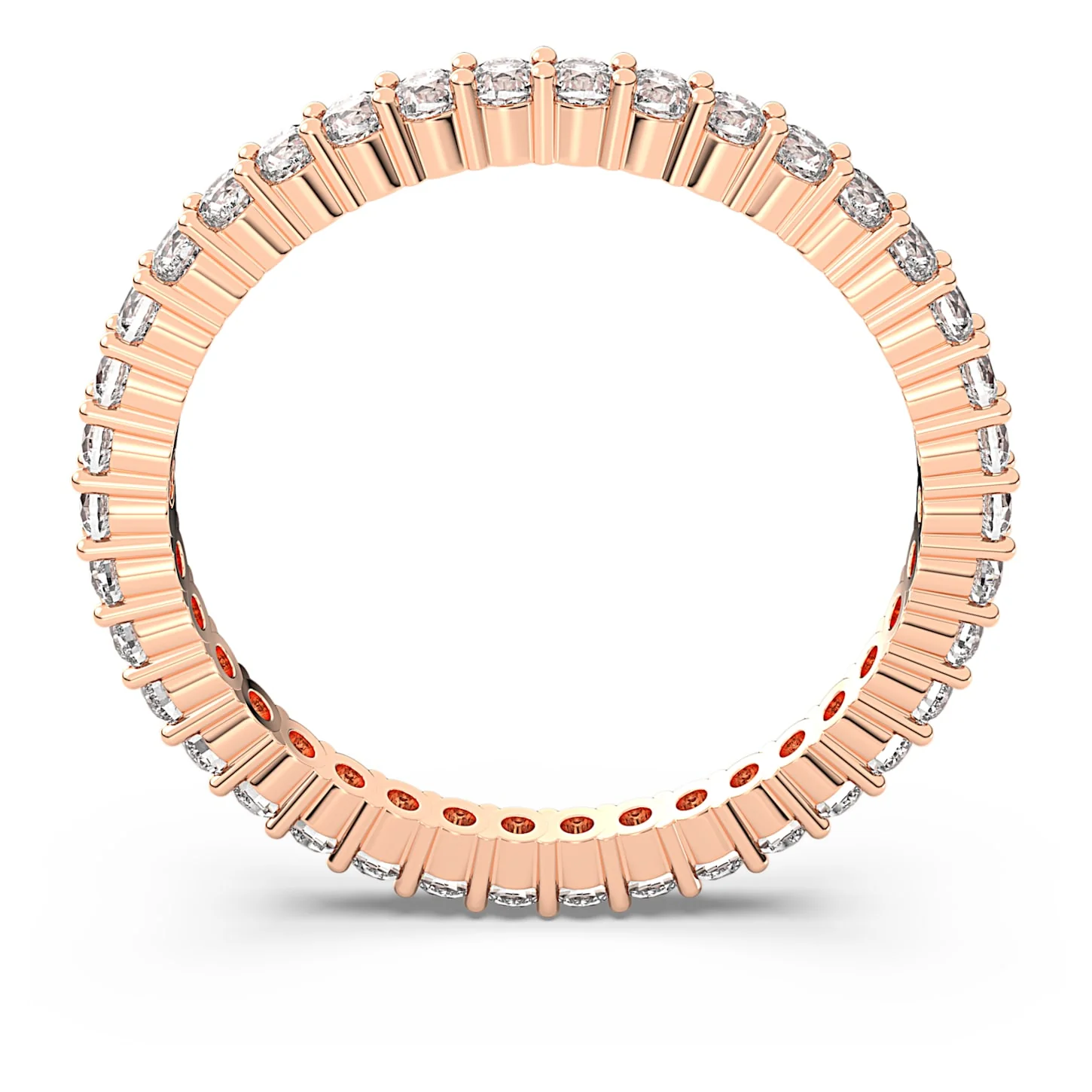 Vittore ring Round cut, White, Rose gold-tone plated - Image 4