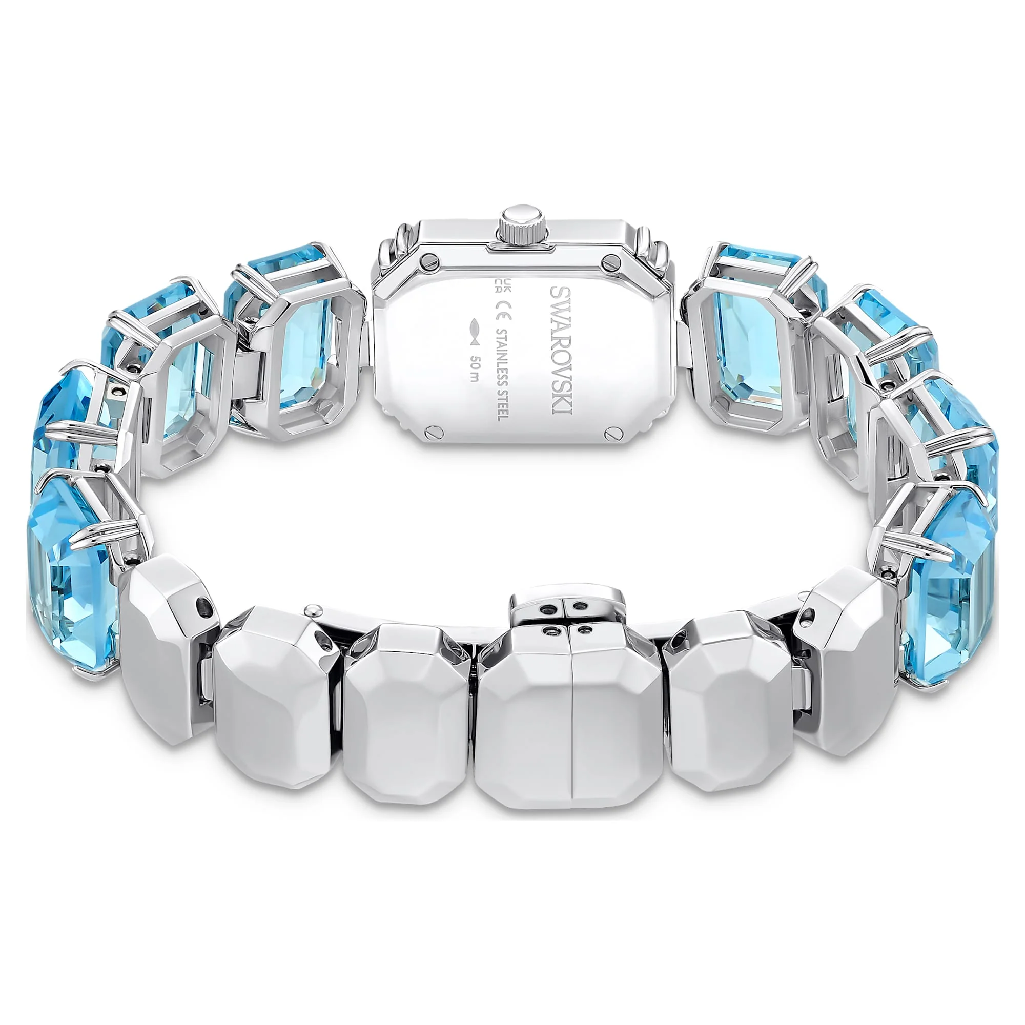 Watch Octagon cut bracelet, Blue, Stainless steel - Image 3