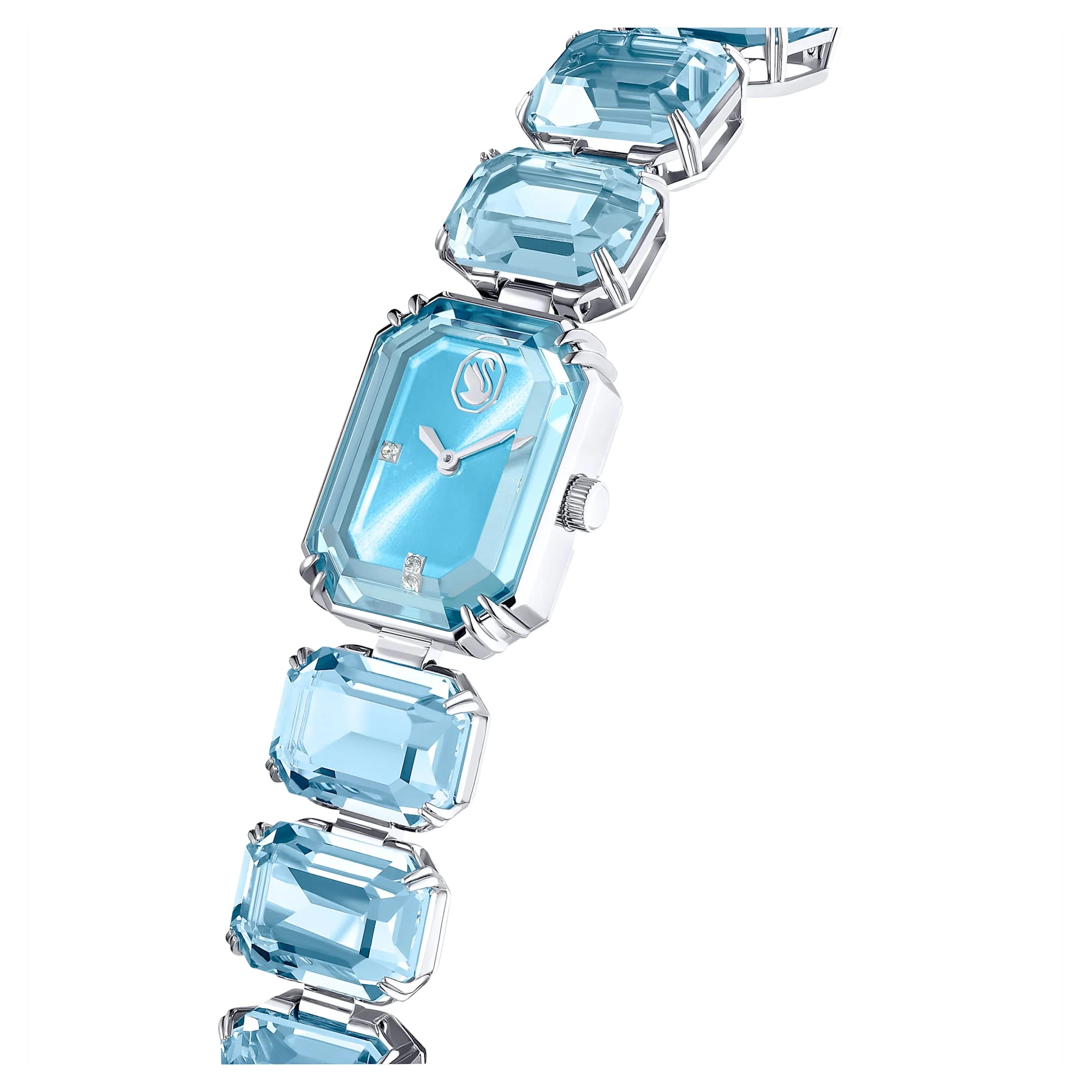 Watch Octagon cut bracelet, Blue, Stainless steel - Image 4