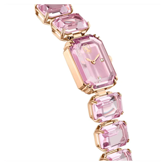 Watch Octagon cut bracelet, Pink, Rose gold-tone finish - Image 5