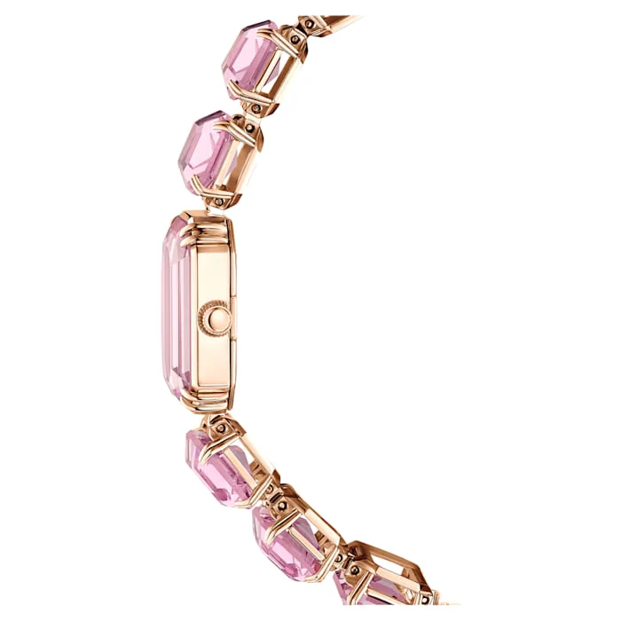 Watch Octagon cut bracelet, Pink, Rose gold-tone finish - Image 7