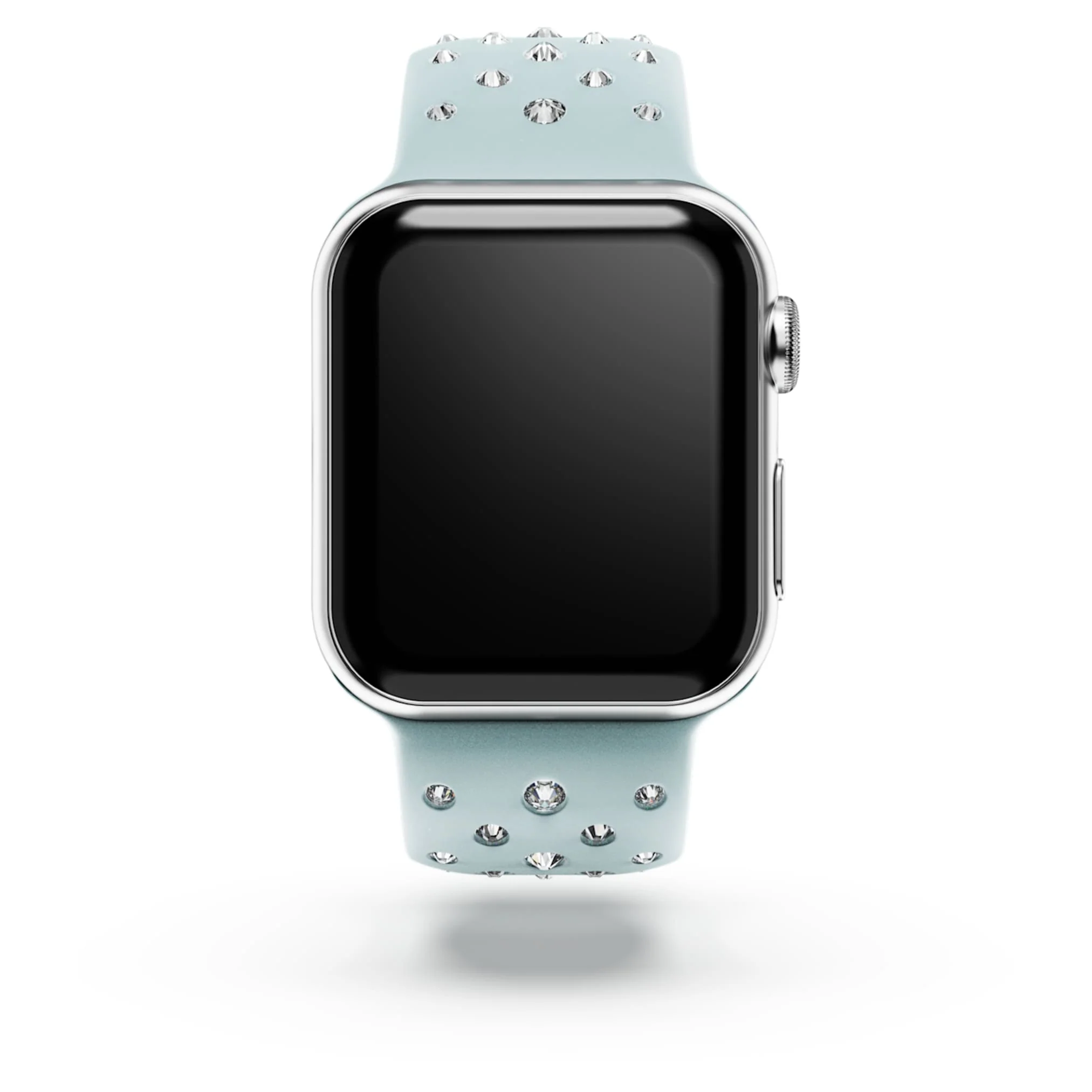 Watch strap Silicone with stitching, Green, Stainless steel - Image 4