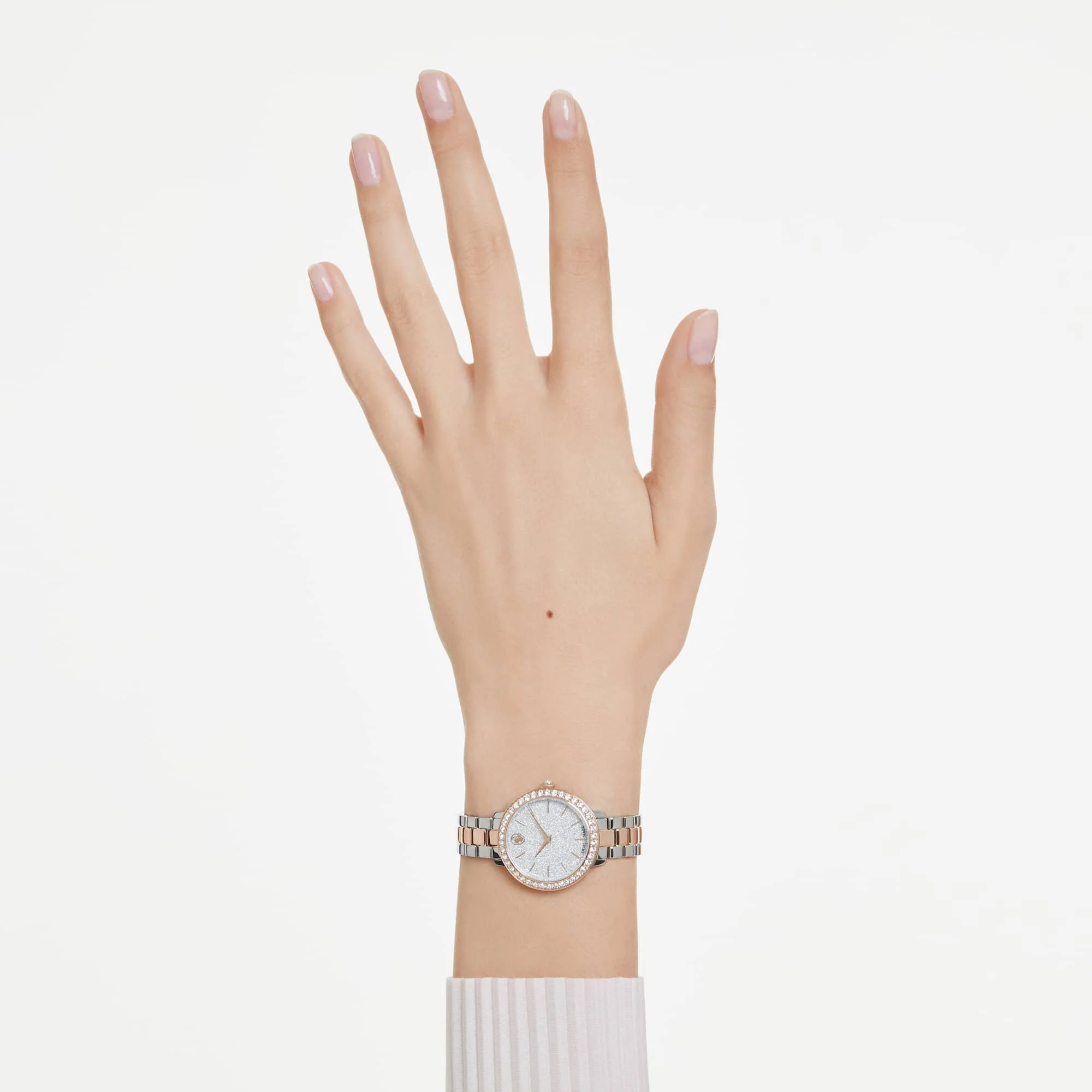 Watch Swiss Made, Metal bracelet, Silver tone, Rose gold-tone finish - Image 7